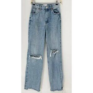 Zara Light Wash Boyfriend Jeans Size 0